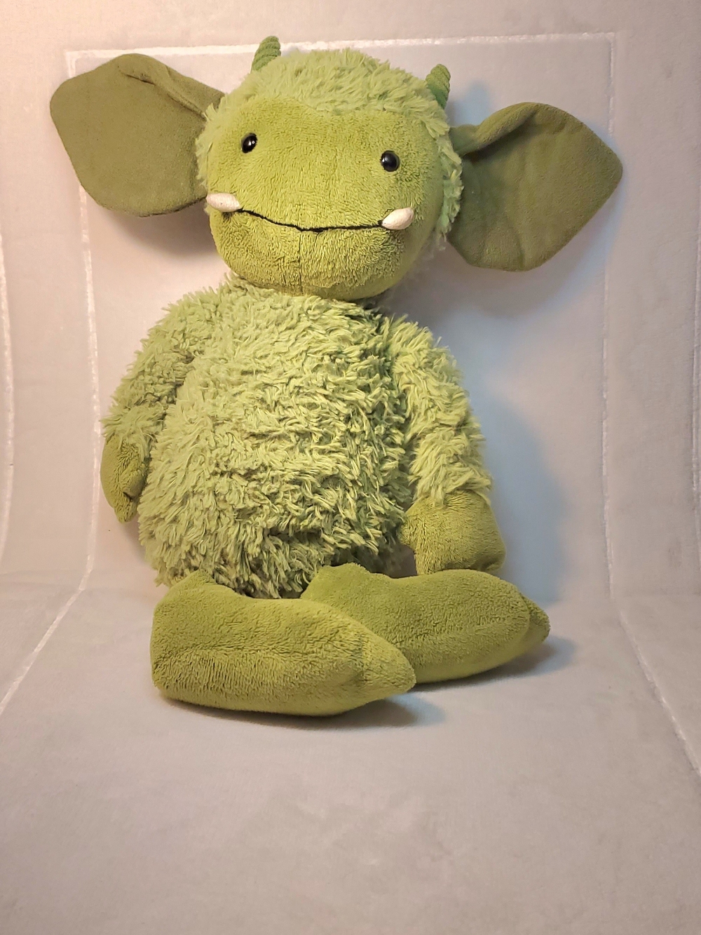 Jellycat Grizzo Gremlin Plush. Retired, Sitting 10". Smoke Free